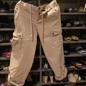 Tory Burch khaki roll up pants, size 31